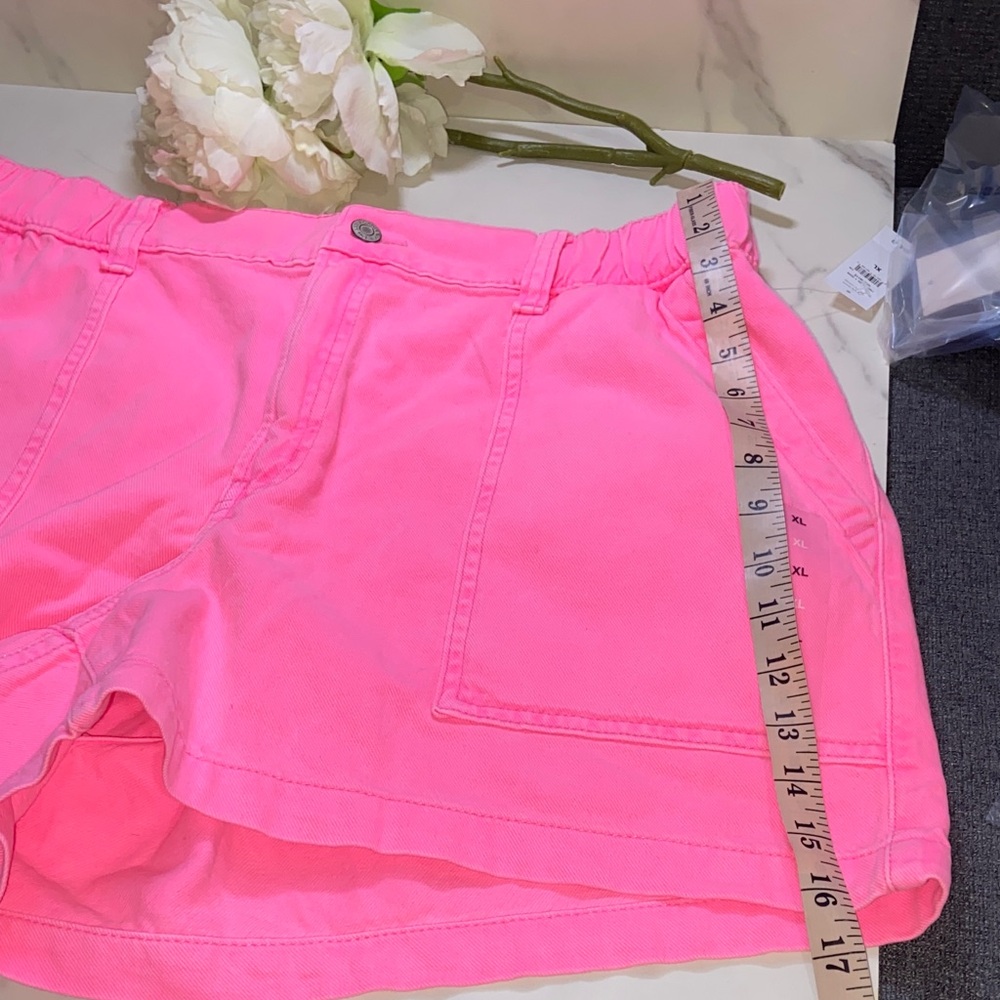 GAP High Rise Waist Neon Pink Women's Shorts Size XL - Picture 11 of 13